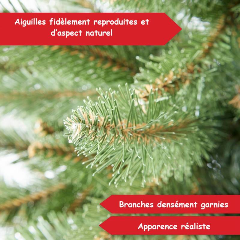 BB Loisir - Sapin de Noël artificiel 180cm Arbre de Noël Support et sac de rangement  inclus - Image 3