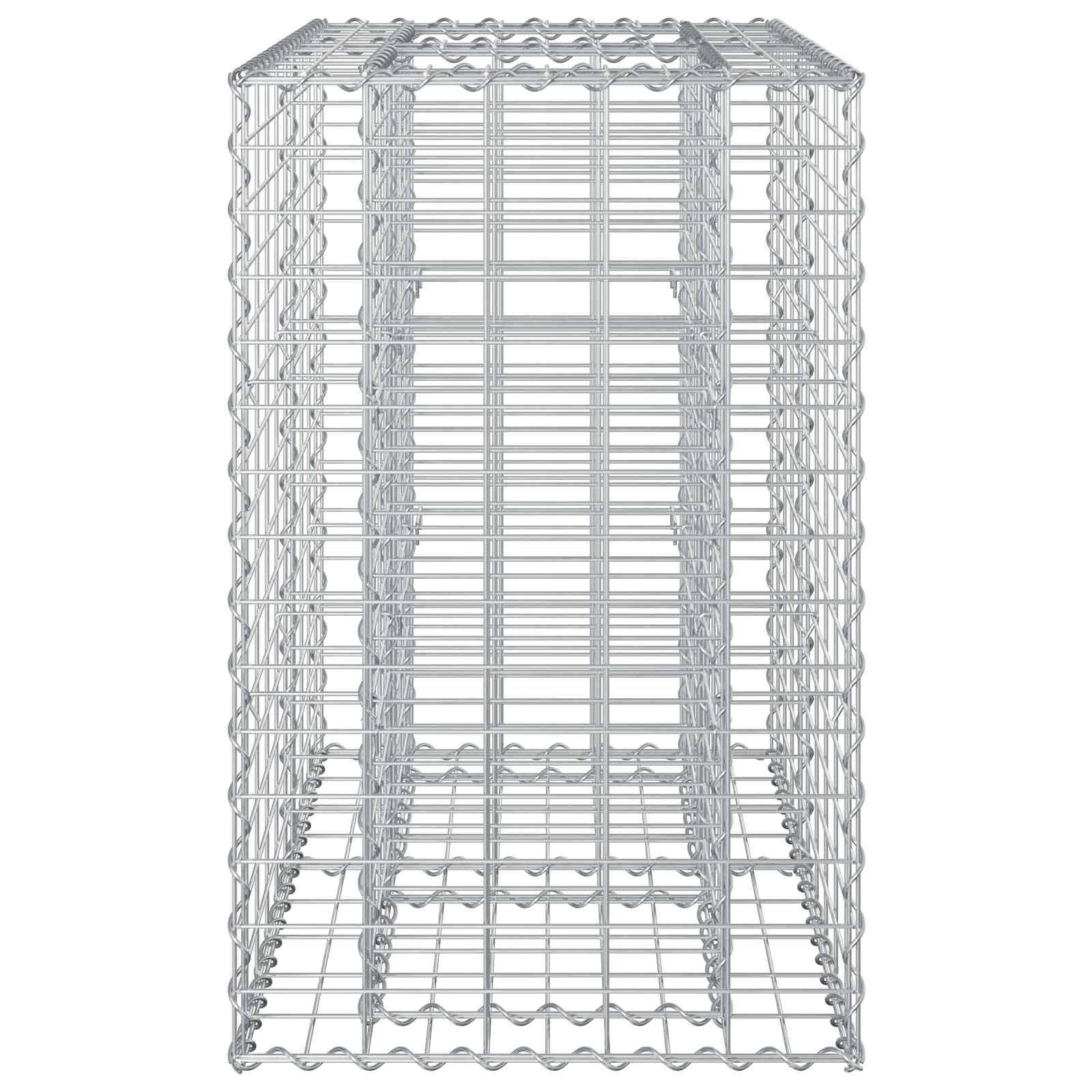 Lit surélevé gabion Acier galvanisé Argenté 90 x 50 x 80 cm - PANGIVO - Image 7