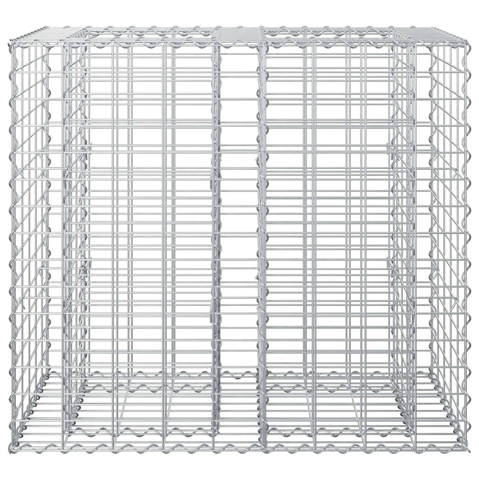 Lit surélevé gabion Acier galvanisé Argenté 90 x 50 x 80 cm - PANGIVO - Image 6
