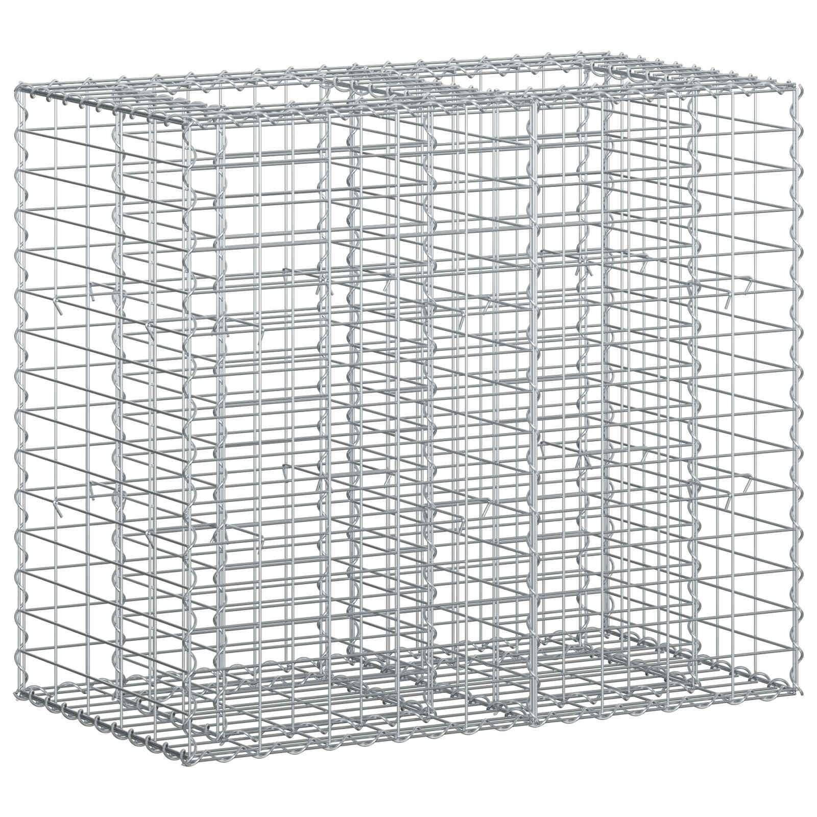 Lit surélevé gabion Acier galvanisé Argenté 90 x 50 x 80 cm - PANGIVO - Image 2