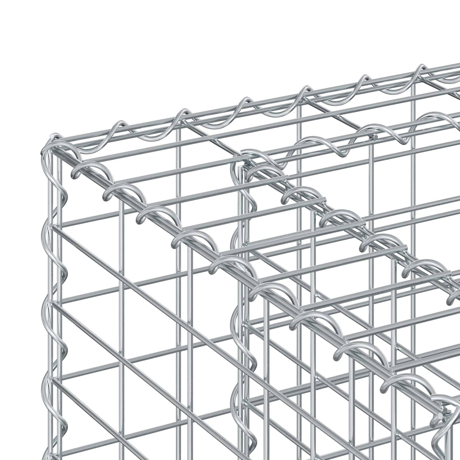 Lit surélevé gabion Acier galvanisé Argenté 90 x 50 x 80 cm - PANGIVO - Image 9