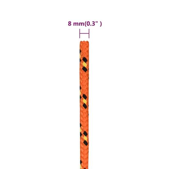 Corde de bateau Orange 8 mm 250 m Polypropylène Maison Chic - Image 6