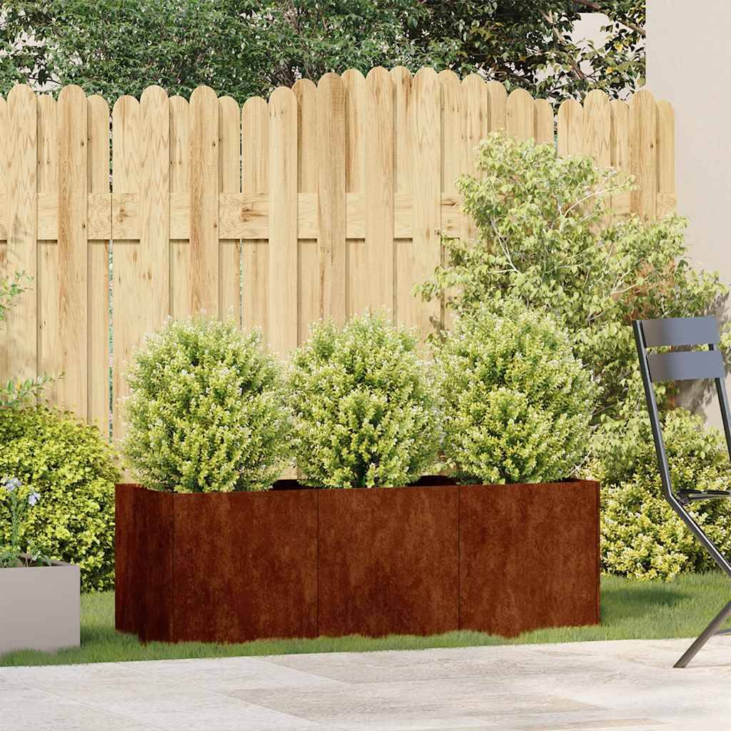 Vidaxl - Jardinière rouillé 120x40x40 cm acier inoxydable vidaXL 860681 - Image 1
