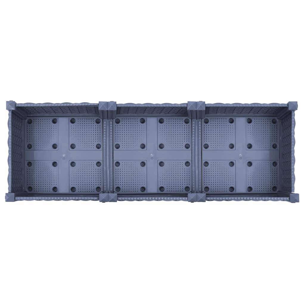 ComfortXL - Carré potager sur pieds 120x40cm polypropylène avec étagère pour terrasse Gris – ComfortXL Outdoor Living - Image 5