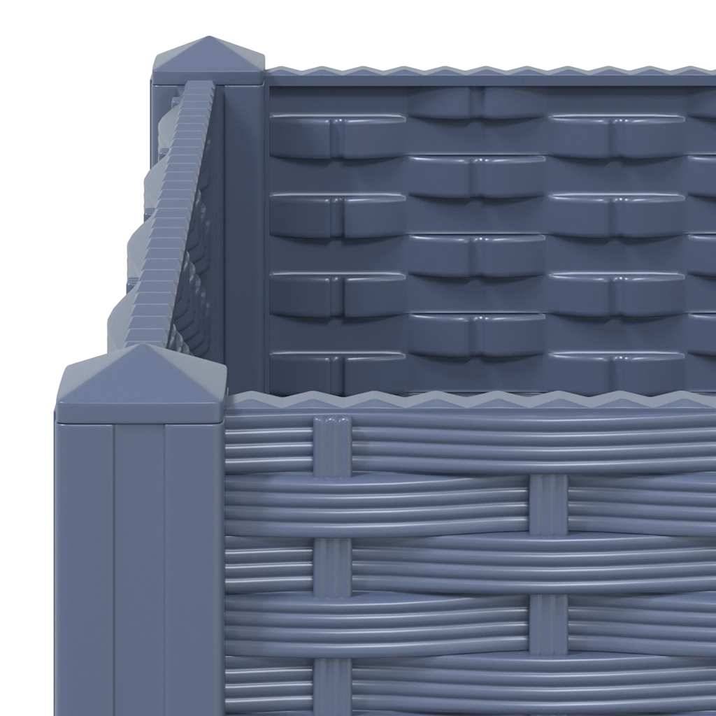 ComfortXL - Carré potager sur pieds 120x40cm polypropylène avec étagère pour terrasse Gris – ComfortXL Outdoor Living - Image 6