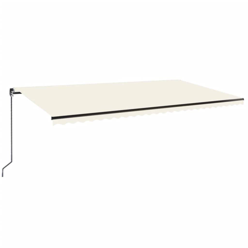 Auvent rétractable manuel Aluminium Terrasse Imperméable 600x350 cm Crème - ComfortXL Outdoor Living - Image 2