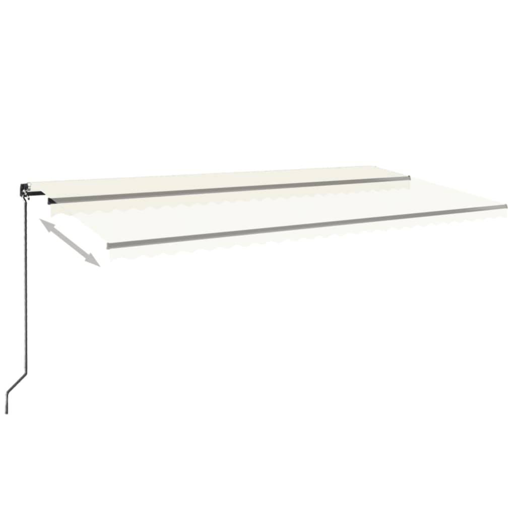 Auvent rétractable manuel Aluminium Terrasse Imperméable 600x350 cm Crème - ComfortXL Outdoor Living - Image 3
