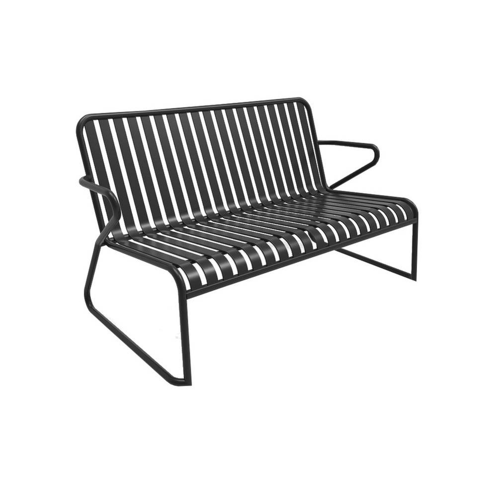 Proloisirs - Canapé de jardin de jardin 2 places Vero alu - graphite 133 x 76 x76 cm PROLOISIRS