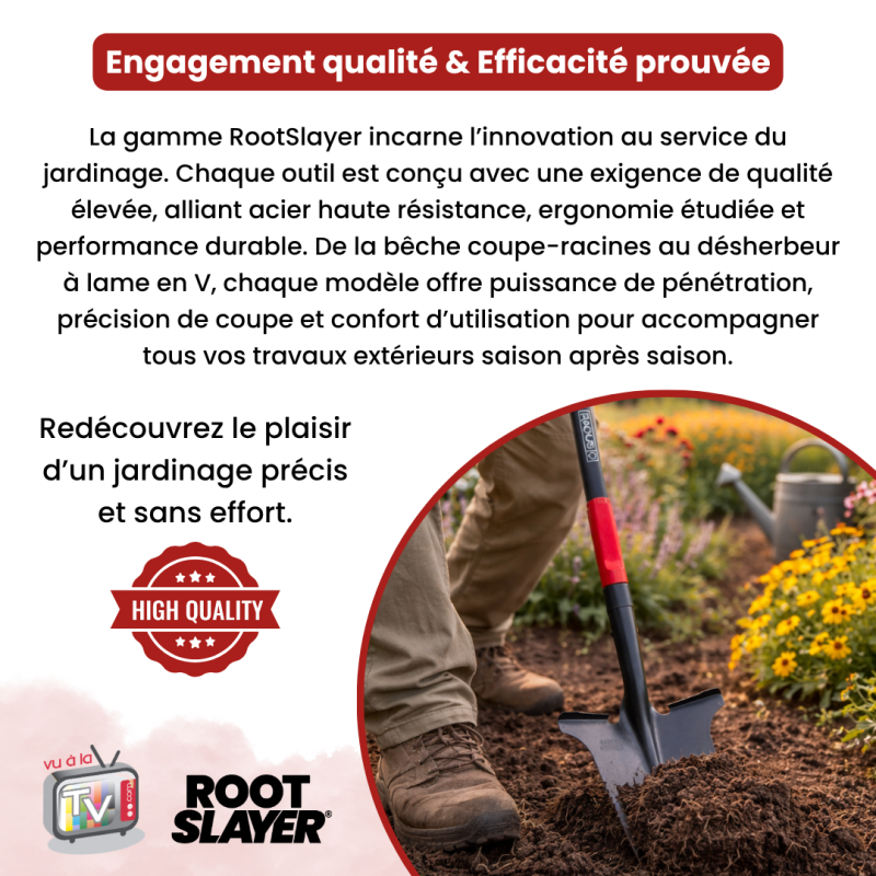 VENTEO Bêche Professionnelle Multifonctions RootSlayer | Pelle Acier Dents Crantées Ergonomique | Outillage de Jardin Sol Entretien Extérieur - VENTEO - Image 9