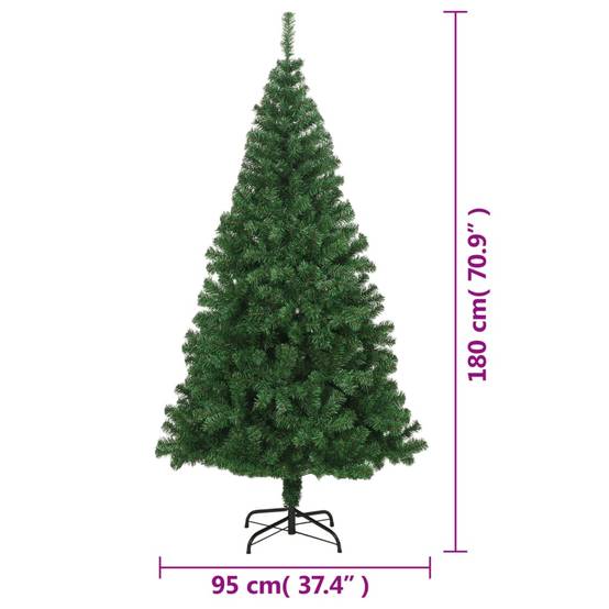 Vidaxl - Arbre de Noël artificiel avec branches épaisses vert 180 cm PVC vidaXL 321035 - Image 3