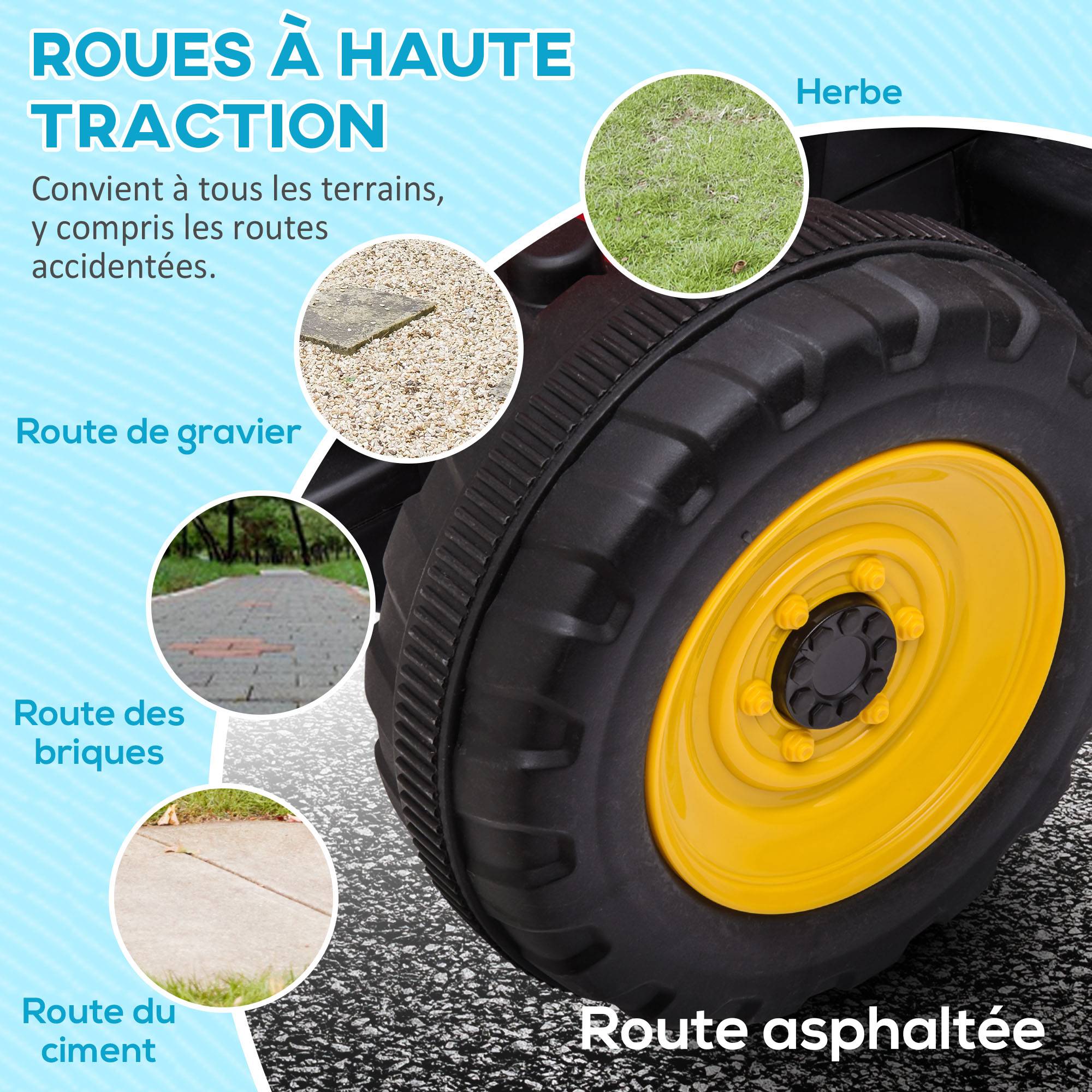 Tracteur électrique avec remorque amovible, pour enfants de 3 à 6 ans avec télécommande MP3 musique affichage lumières - Image 9