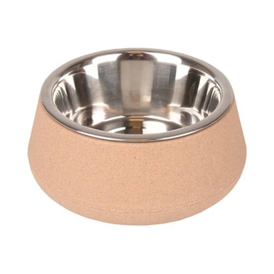 Gamelle avec écuelle en inox Rimboé 470 ml anti-dérapant couleur taupe. pour chien - Image 4