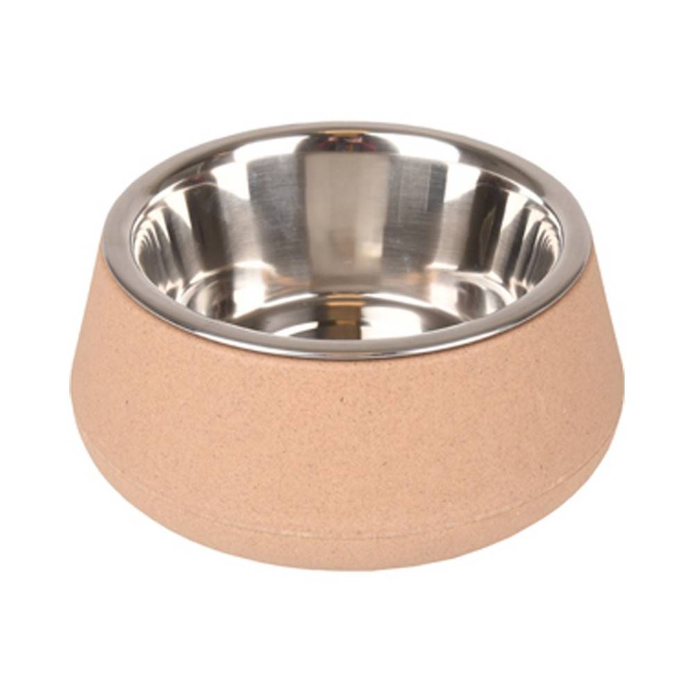 Gamelle avec écuelle en inox Rimboé 470 ml  anti-dérapant couleur taupe. pour chien - Imagen 4