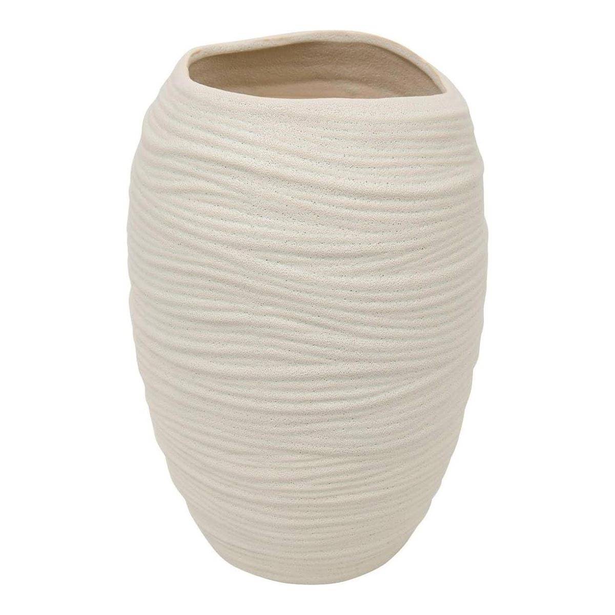 Vase Déco en Céramique "Prudi" 31cm Blanc - Image 1
