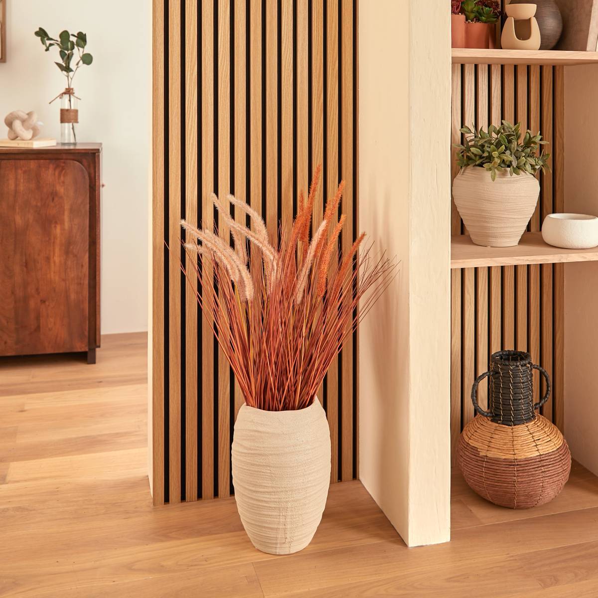 Atmosphera - Vase Prudi blanc H31,5cm - Atmosphera Créateur d'intérieur - Image 1
