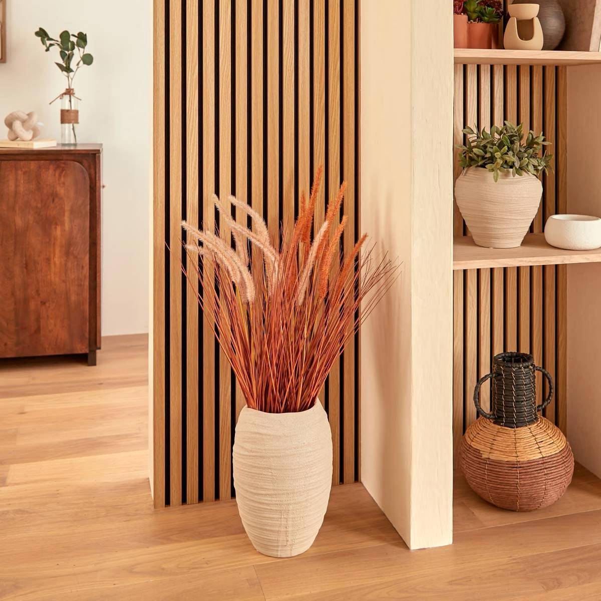 Vase Déco en Céramique "Prudi" 31cm Blanc - Image 3