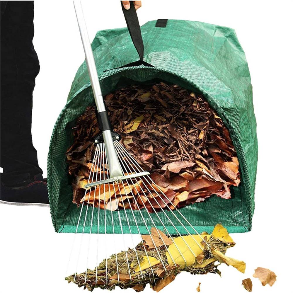 Sacs à feuilles réutilisables, poubelle pliable de 53 gallons, poubelle robuste pour jardin, piscine et pelouse IntiMeg - Image 1