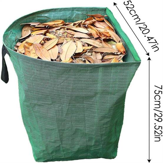Sacs à feuilles réutilisables, poubelle pliable de 53 gallons, poubelle robuste pour jardin, piscine et pelouse IntiMeg - Image 6