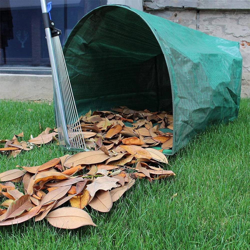 Sacs à feuilles réutilisables, poubelle pliable de 53 gallons, poubelle robuste pour jardin, piscine et pelouse IntiMeg - Image 3