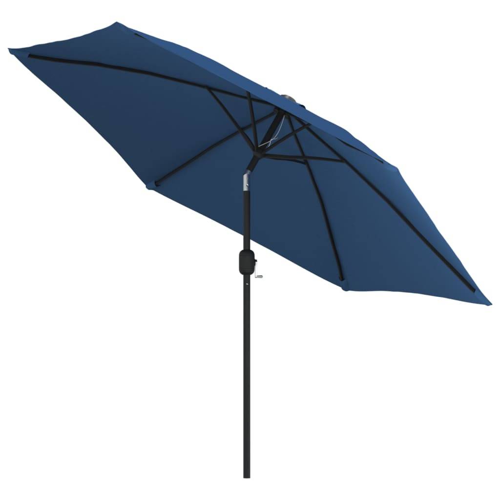 Helloshop26 - Parasol d'extérieur avec poteau en métal 300 cm bleu - Imagen 2