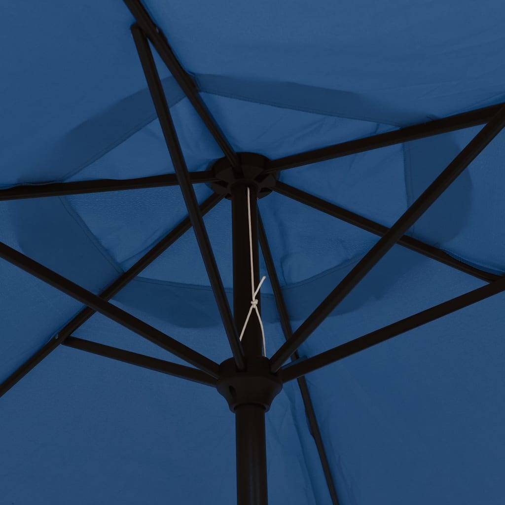 Helloshop26 - Parasol d'extérieur avec poteau en métal 300 cm bleu - Imagen 4