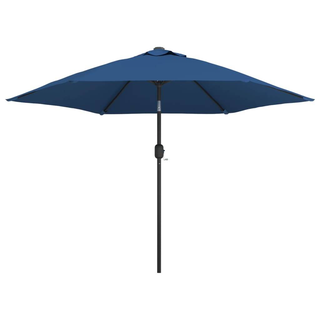 Helloshop26 - Parasol d'extérieur avec poteau en métal 300 cm bleu - Imagen 1