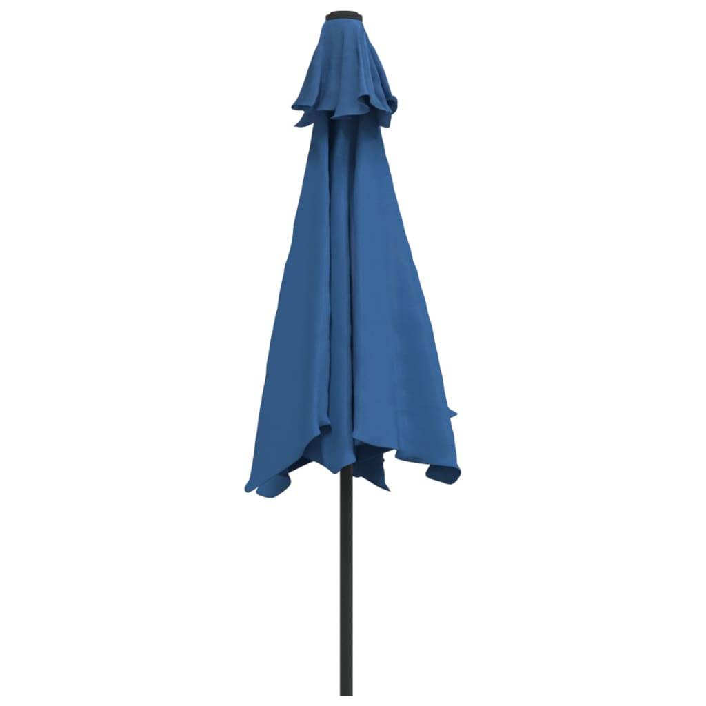 Helloshop26 - Parasol d'extérieur avec poteau en métal 300 cm bleu - Imagen 3