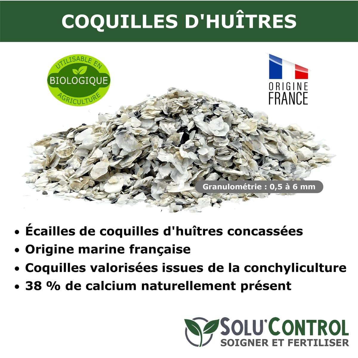 3 kg Écailles de Coquilles d'Huîtres pour Volailles (Poules, oies, ...) - SOLU'CONTROL - Aliment Minéral Naturel, 38% Calcium - Image 5