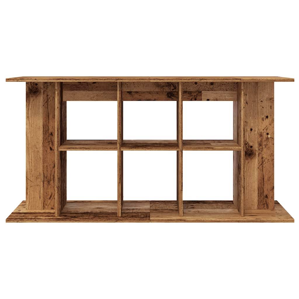 Meuble Aquarium XXL Bois Style Industriel avec Rangement 120x40x60 cm Vieux Bois - ComfortXL Outdoor Living - Image 4