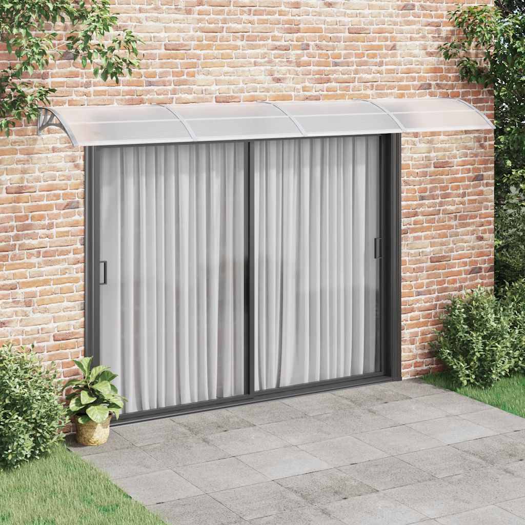 Maison Chic - Store banne | Auvent de porte gris 400 x 100 cm Polycarbonate Maison Chic - Image 2