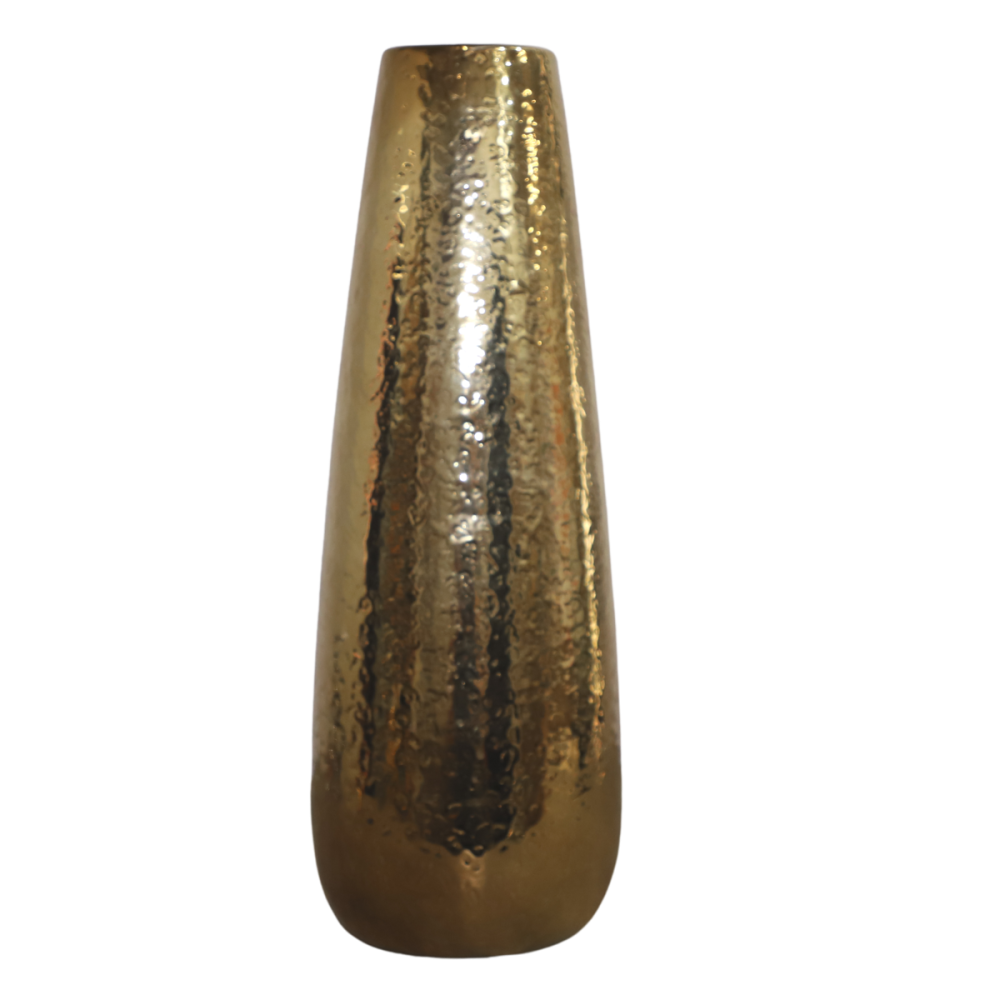 Vase en céramique doré 14 x 38 cm Chemin de campagne - Imagen 1