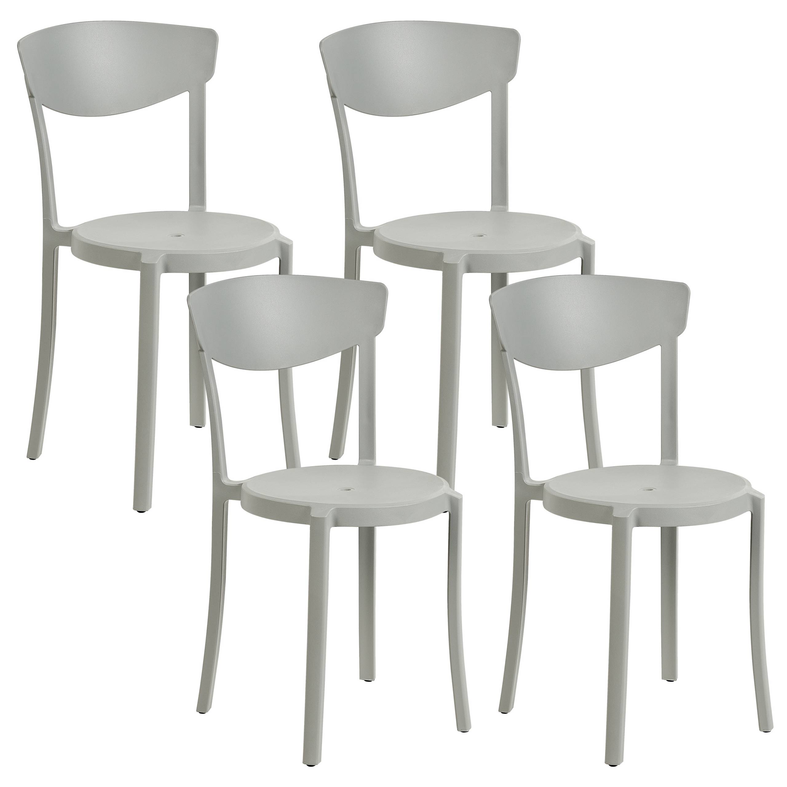 Beliani - Chaise de salle à manger Matière synthétique Gris clair VIESTE Beliani - Imagen 1