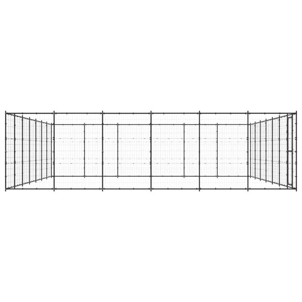 Helloshop26 - Chenil extérieur cage enclos parc animaux chien d'extérieur pour chiens acier 50,82 m² - Imagen 4