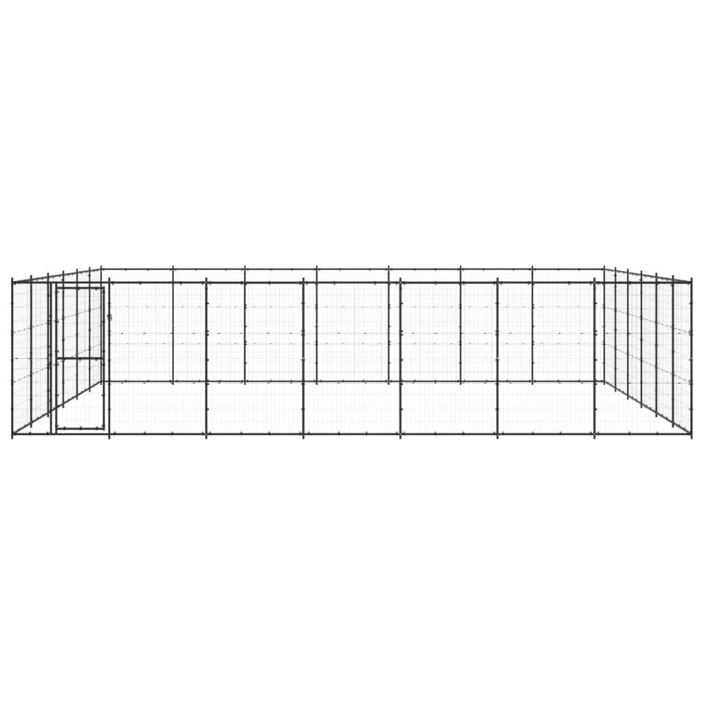 Helloshop26 - Chenil extérieur cage enclos parc animaux chien d'extérieur pour chiens acier 50,82 m² - Imagen 3