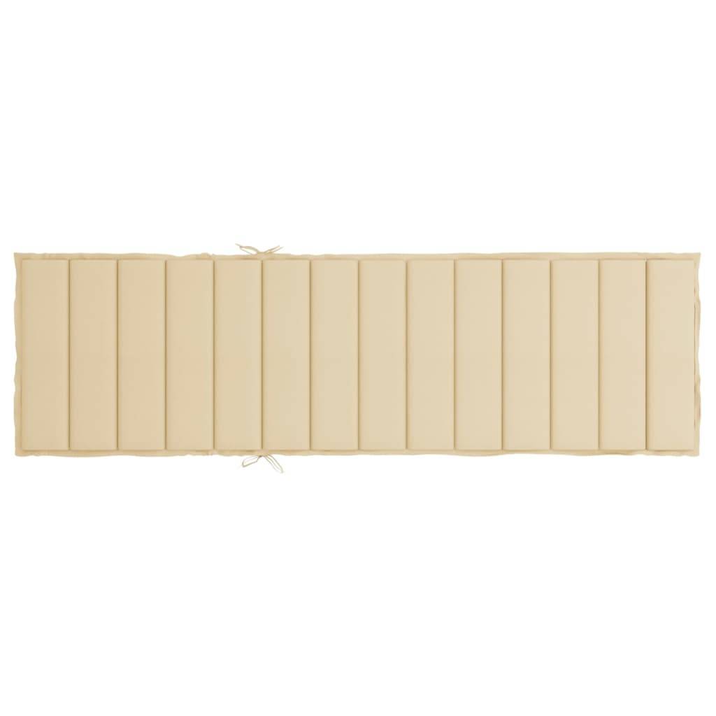 PANGIVO - Coussin de chaise longue tissu oxford beige 200 x 50 x 3 cm - PANGIVO - Image 5