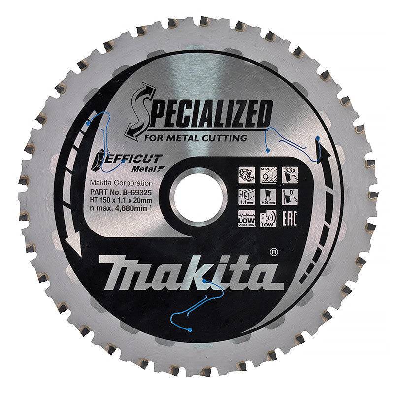 Makita - Lame de scie MAKITA B-69325 TCT EFFICUT métal 150mm x 20 - 33 dents Makita