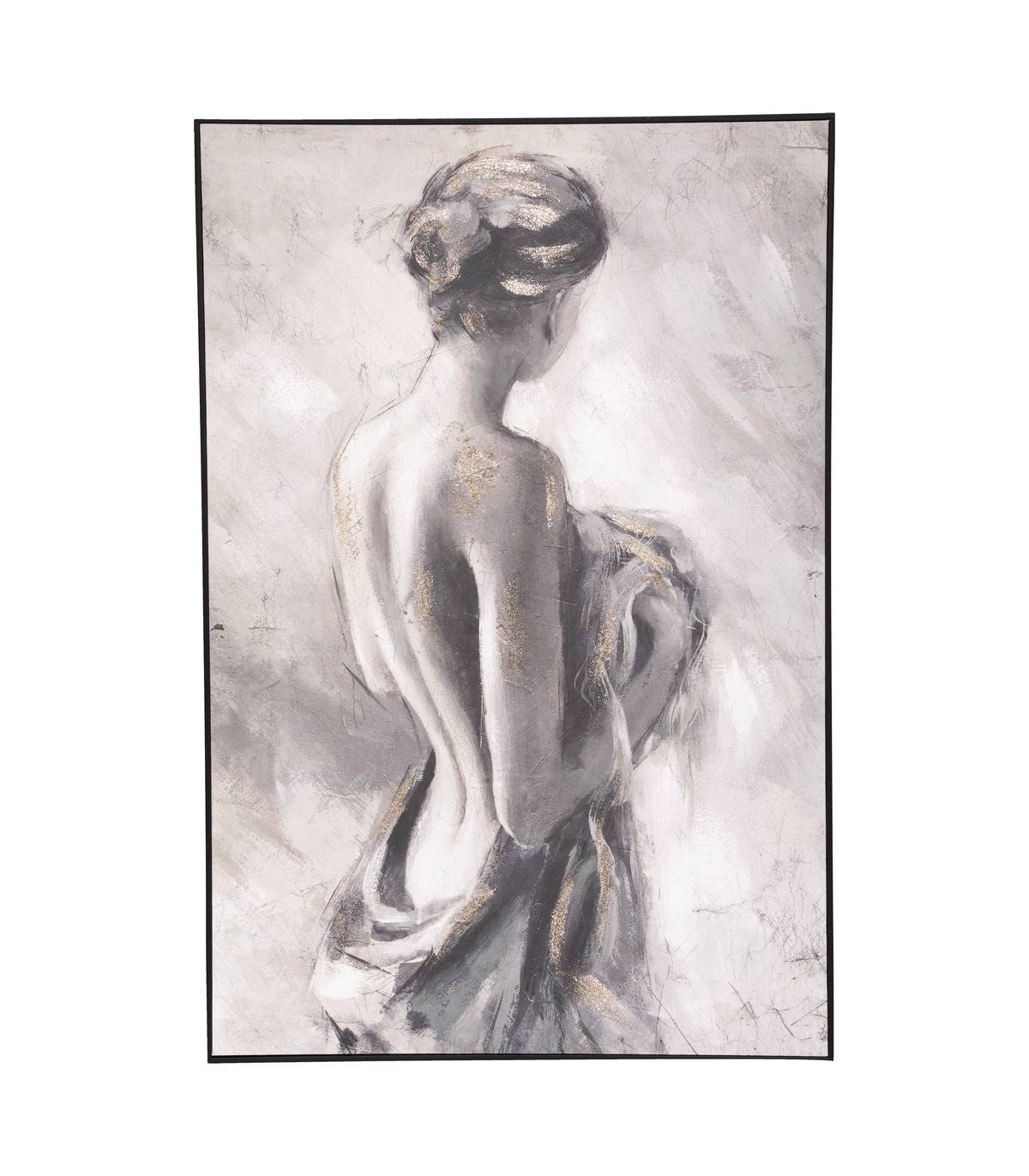Tableau Toile murale encadrée peinte Nu 60 x 90 cm - Imagen 1