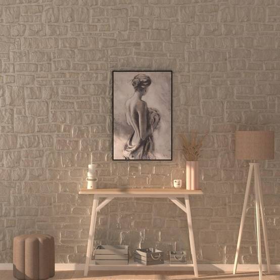 Atmosphera - Toile peinte encadrée "Nu" 60x90cm - Atmosphera Créateur d'intérieur - Image 1