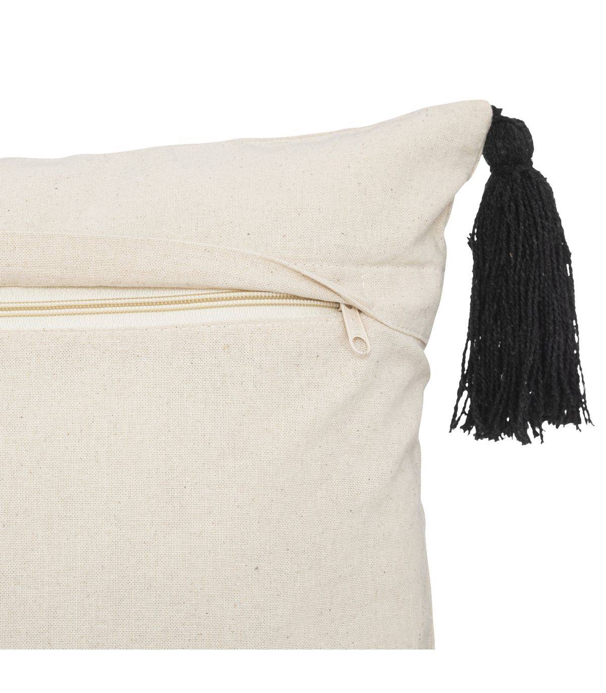 Coussin décoratif déhoussable en coton Multicolore motifs brodés 40 x 40 cm - Imagen 2