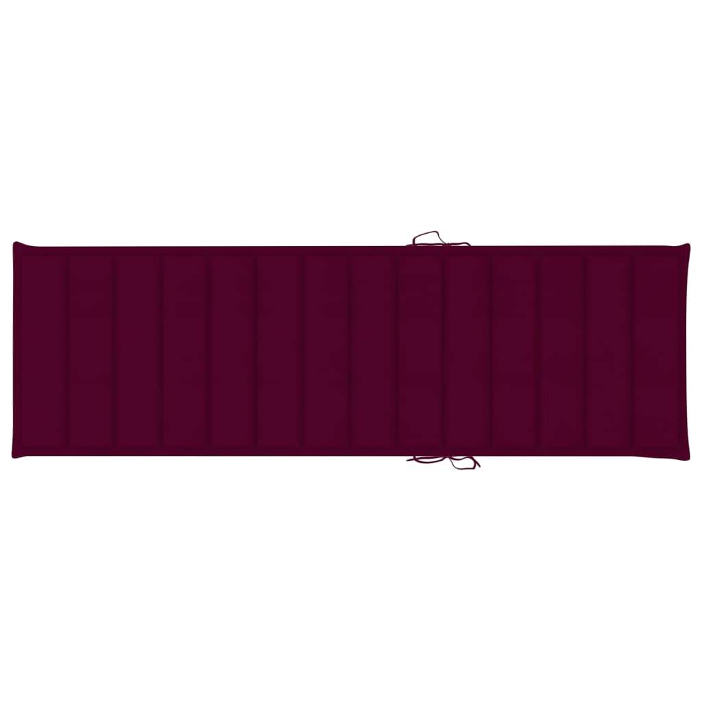 Helloshop26 - Transat chaise longue bain de soleil lit de jardin terrasse meuble d'extérieur avec coussin bois d'acacia solide - Imagen 9