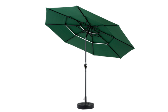 PANGIVO - Parasol extérieur rectangulaire double face en acier, vert foncé, 14.8 x 9.4 x 10.5 cm - PANGIVO - Image 3