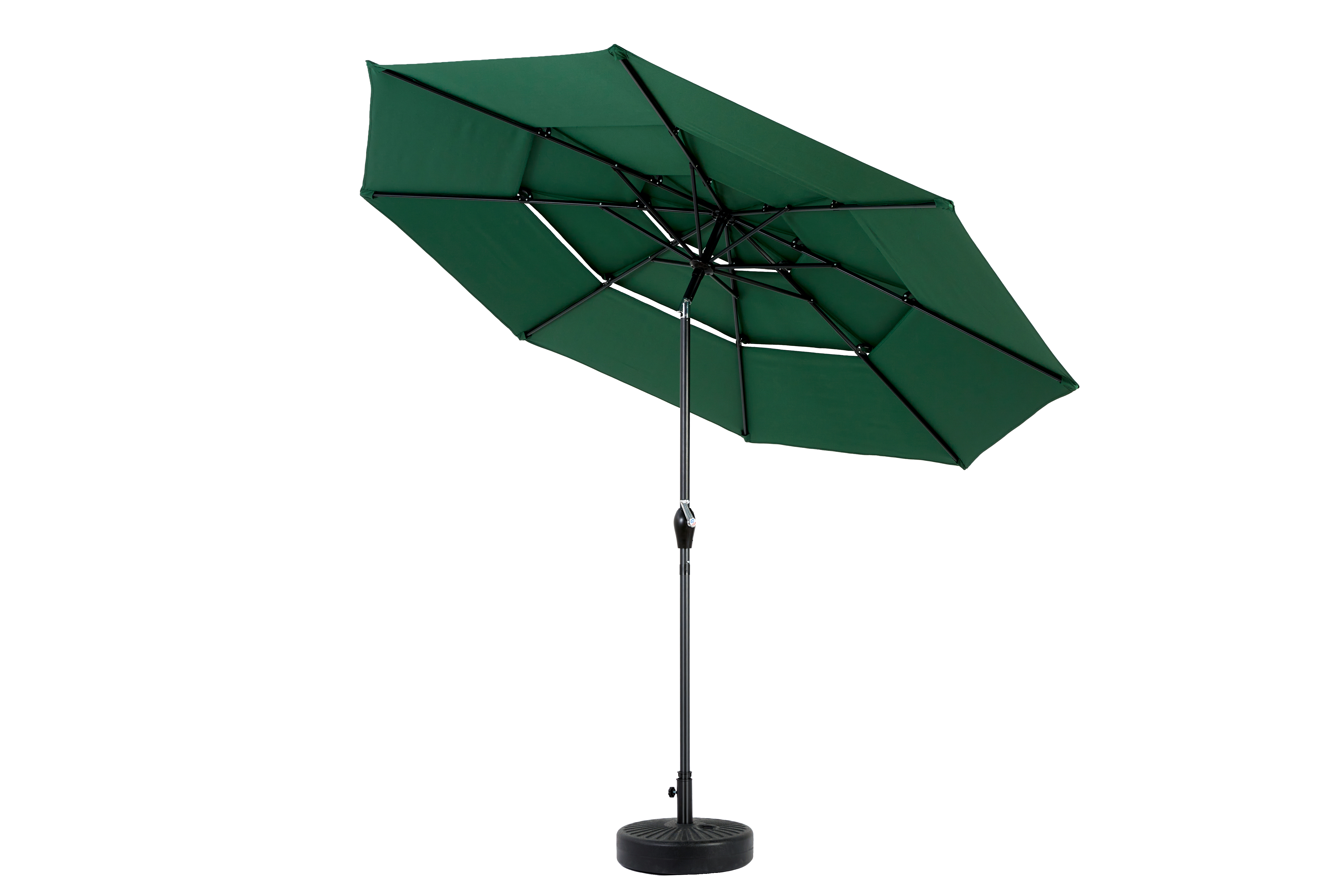 PANGIVO - Parasol extérieur rectangulaire double face en acier, vert foncé, 14.8 x 9.4 x 10.5 cm - PANGIVO - Image 3