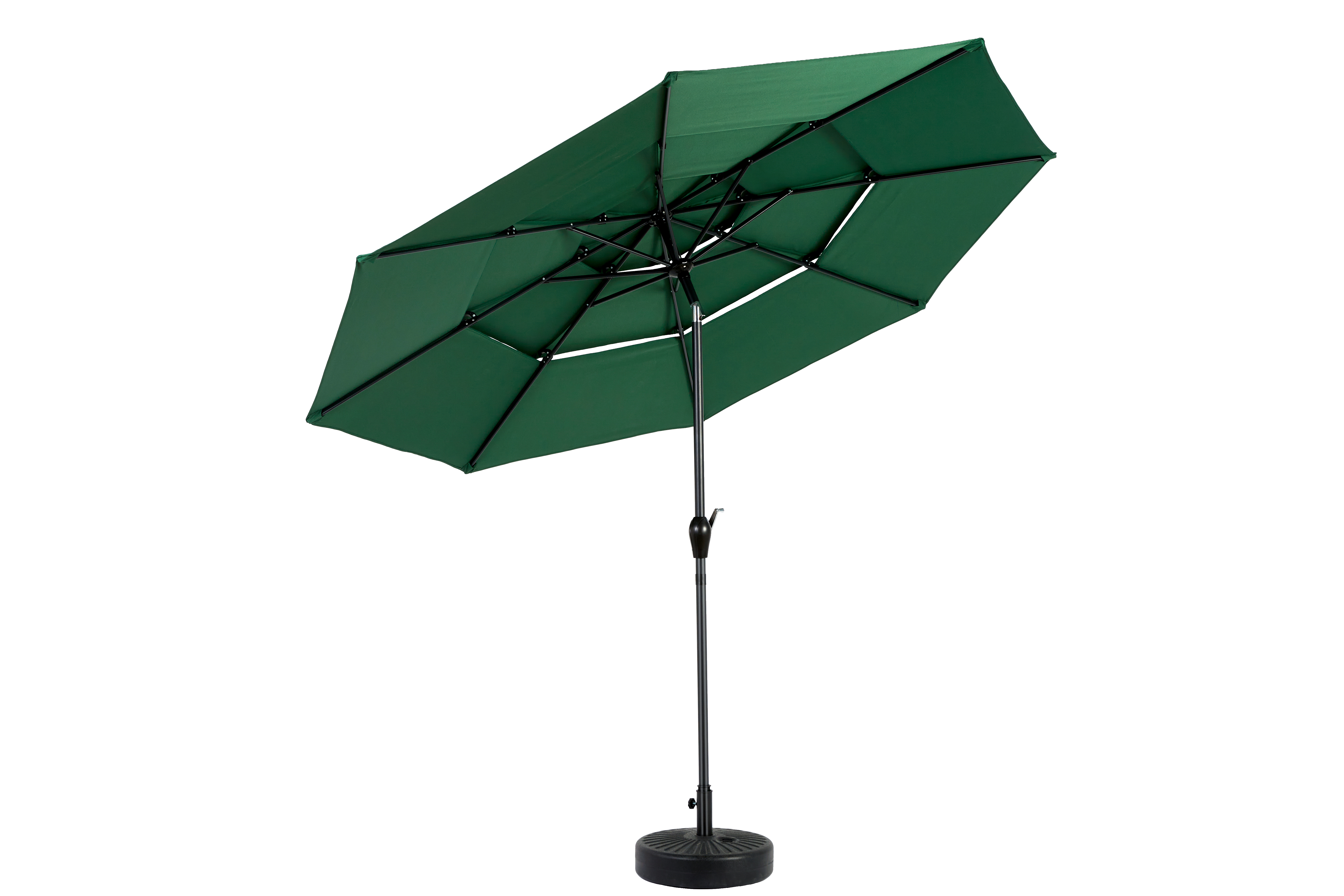 PANGIVO - Parasol extérieur rectangulaire double face en acier, vert foncé, 14.8 x 9.4 x 10.5 cm - PANGIVO - Image 4