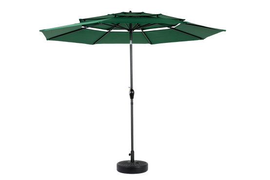 PANGIVO - Parasol extérieur rectangulaire double face en acier, vert foncé, 14.8 x 9.4 x 10.5 cm - PANGIVO - Image 5