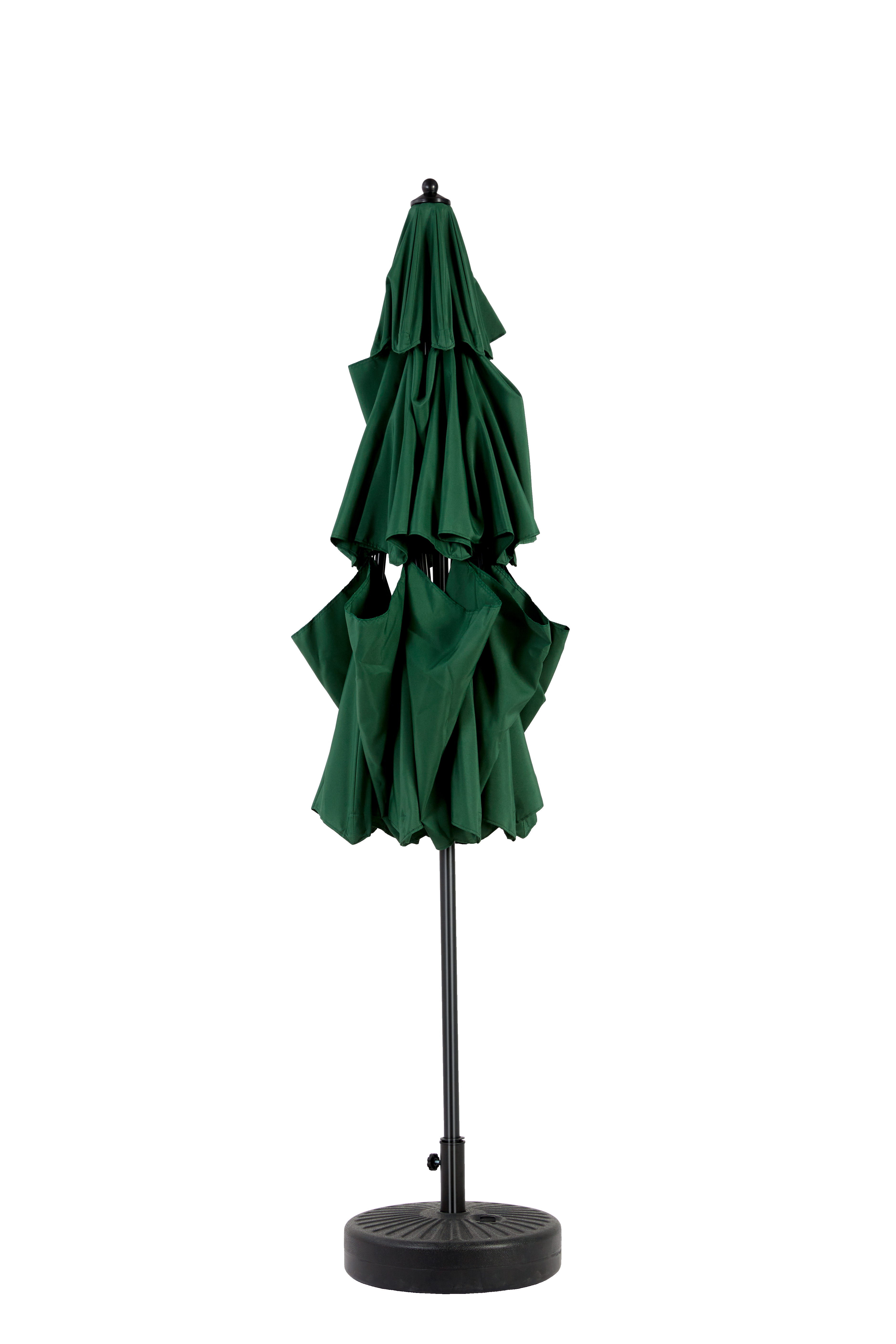 PANGIVO - Parasol extérieur rectangulaire double face en acier, vert foncé, 14.8 x 9.4 x 10.5 cm - PANGIVO - Image 6