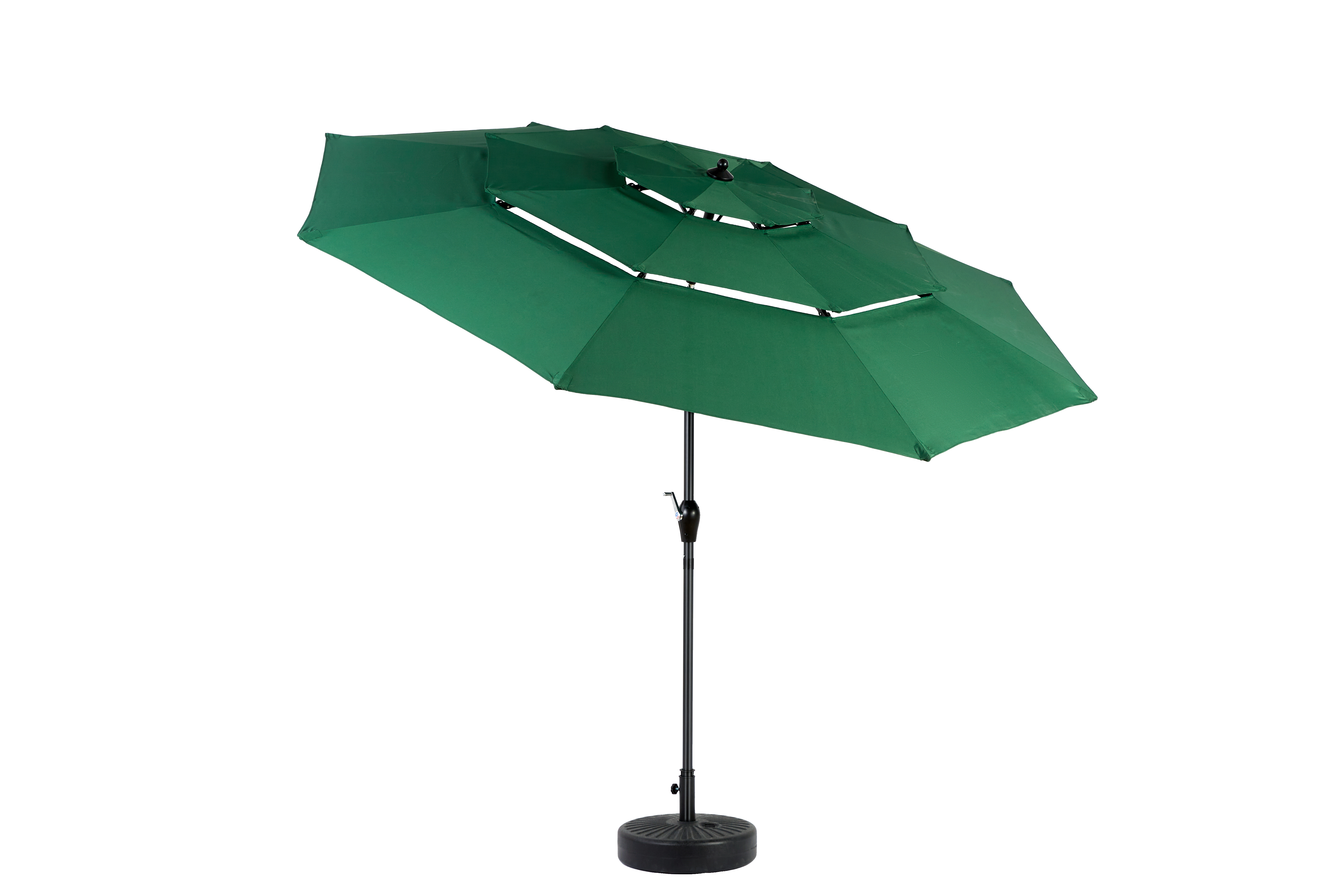 PANGIVO - Parasol extérieur rectangulaire double face en acier, vert foncé, 14.8 x 9.4 x 10.5 cm - PANGIVO - Image 2