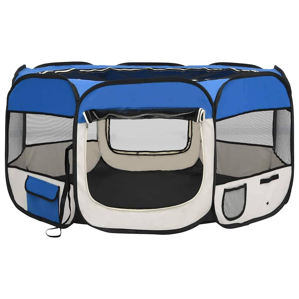 Vidaxl - Parc pliable pour chien avec sac de transport Bleu 125x125x61cm vidaXL 171015 - Imagen 8