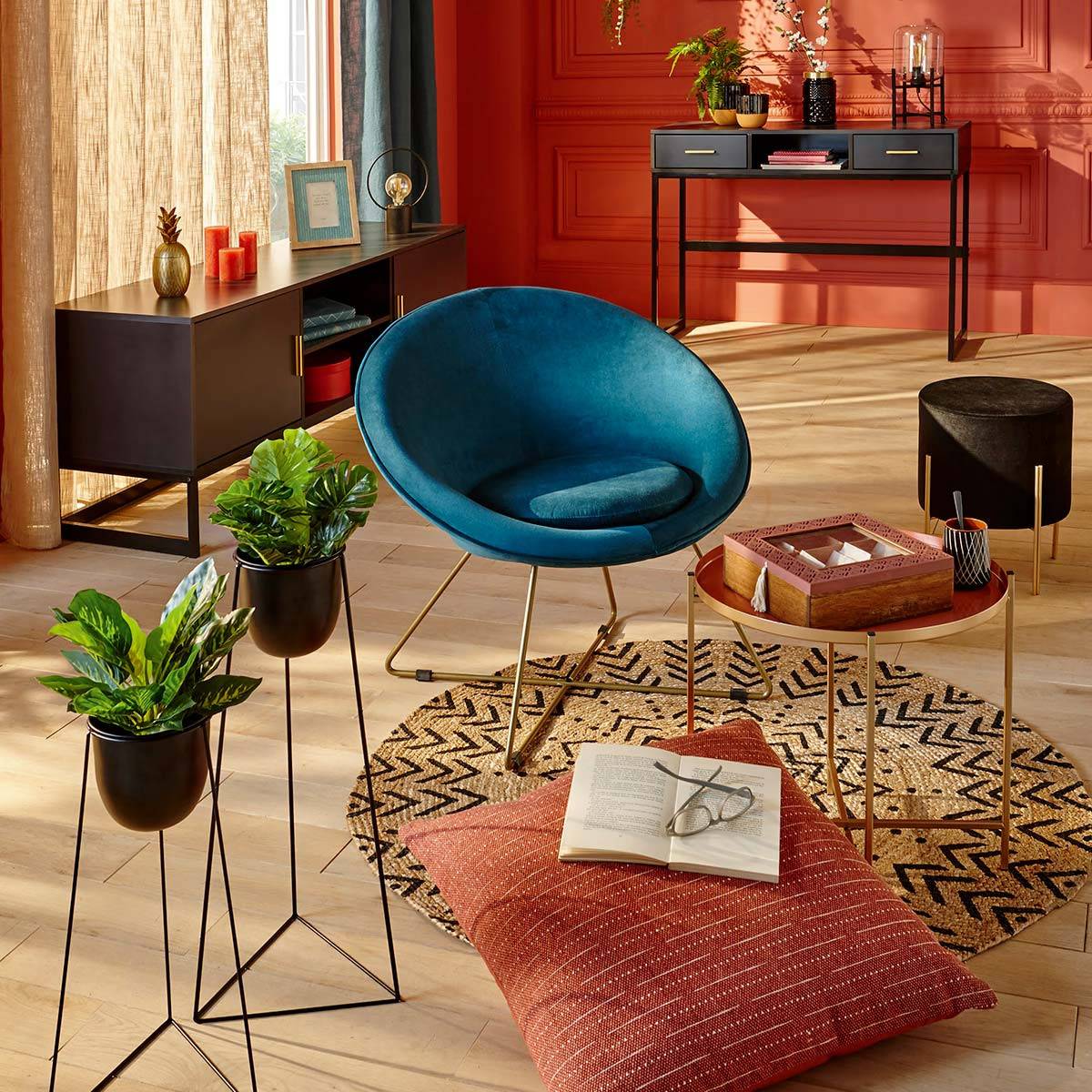 Atmosphera - Boîte décorative forme Ananas en résine Or H 24 cm - Imagen 3