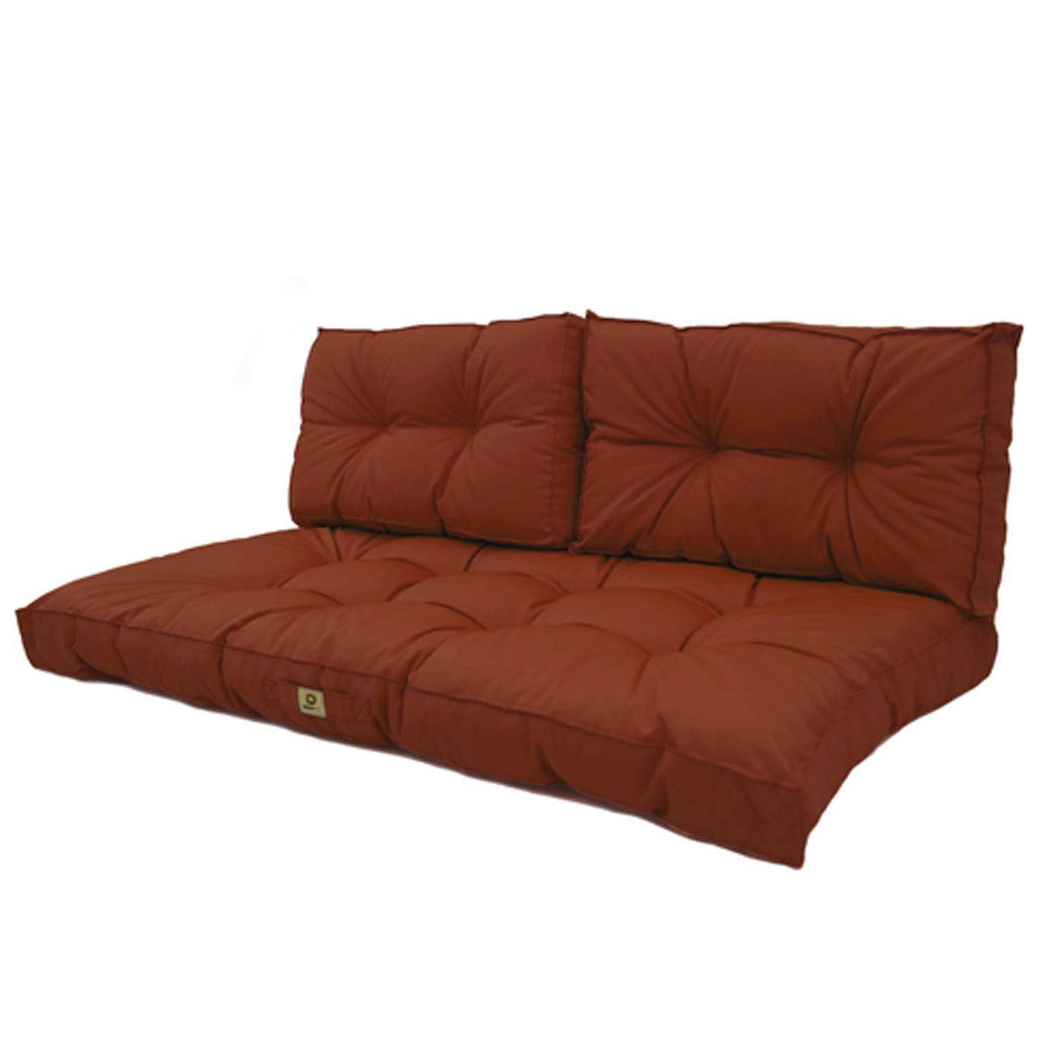 Coussins pour salon de jardin capitonné 120x60cm Terracotta - Déco arts - Image 1