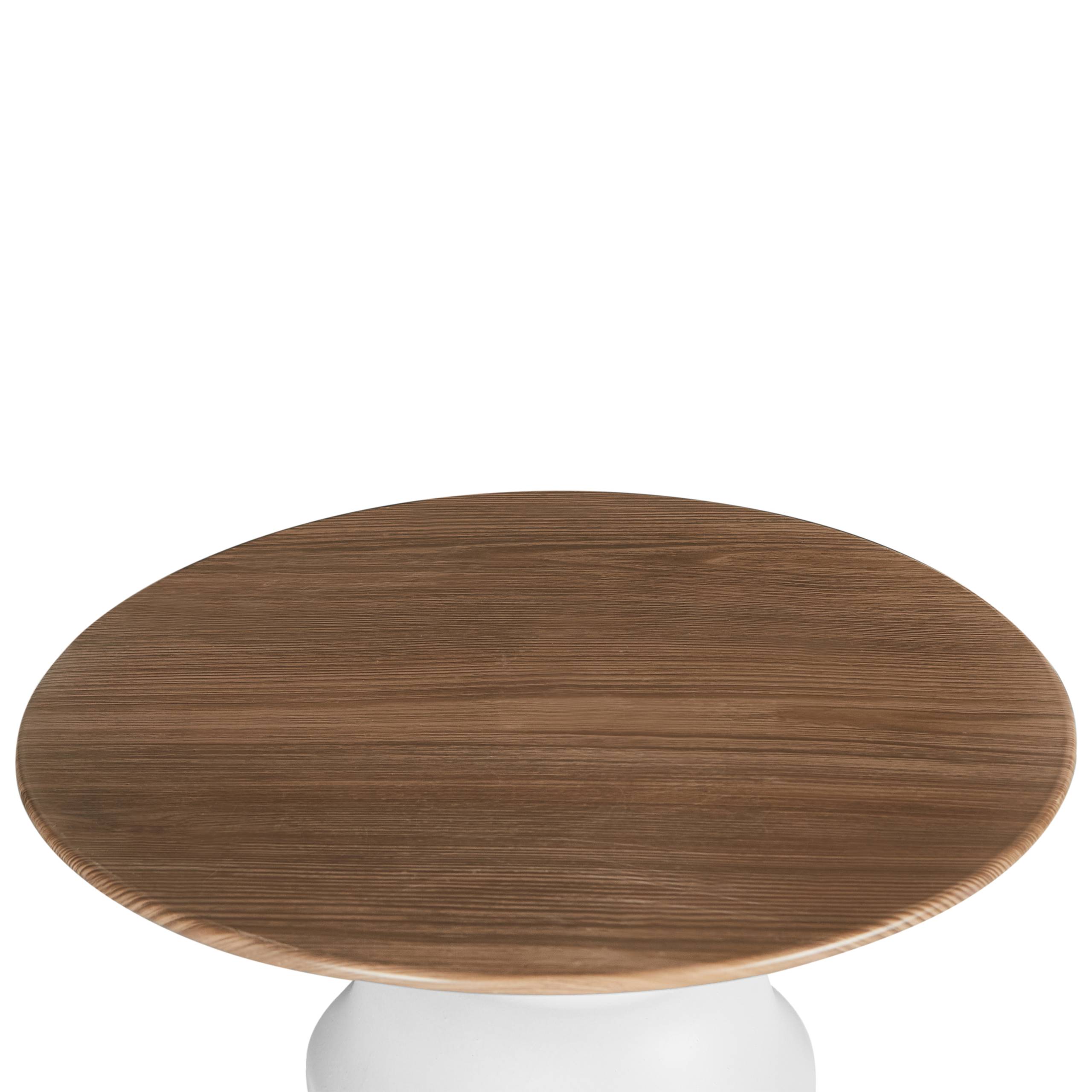 Beliani - Plateau Métal Blanc BRIOCHE - 30x30x14- Beliani - Image 4